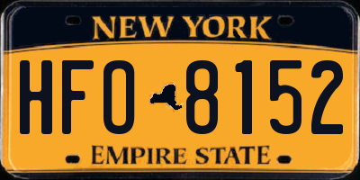 NY license plate HFO8152