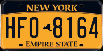 NY license plate HFO8164