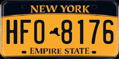 NY license plate HFO8176