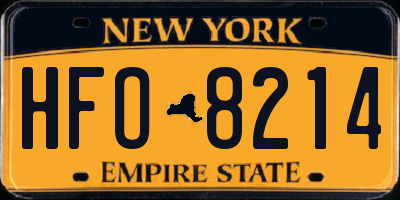 NY license plate HFO8214