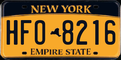 NY license plate HFO8216