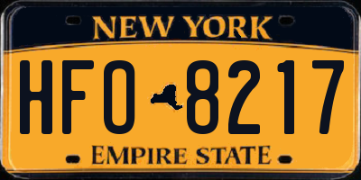 NY license plate HFO8217
