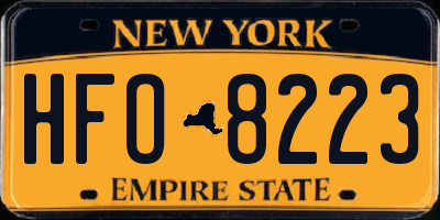 NY license plate HFO8223