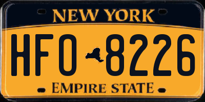 NY license plate HFO8226