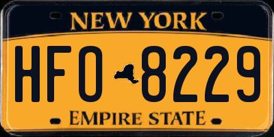 NY license plate HFO8229