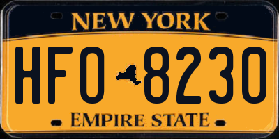 NY license plate HFO8230