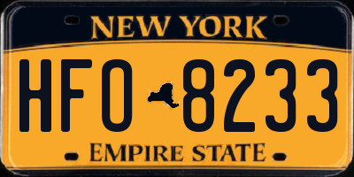 NY license plate HFO8233