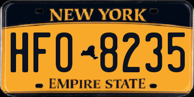 NY license plate HFO8235