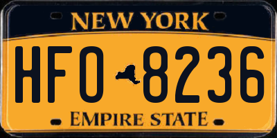 NY license plate HFO8236