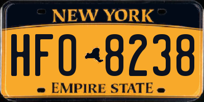 NY license plate HFO8238