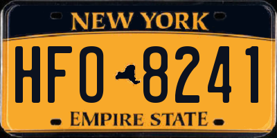 NY license plate HFO8241