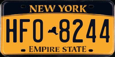 NY license plate HFO8244