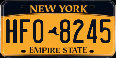 NY license plate HFO8245