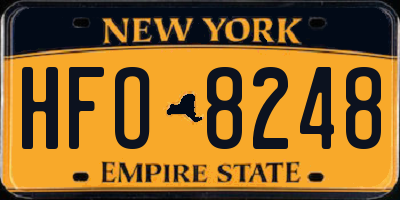 NY license plate HFO8248