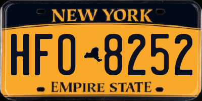 NY license plate HFO8252