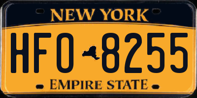 NY license plate HFO8255