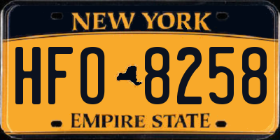 NY license plate HFO8258