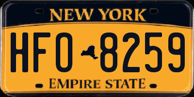 NY license plate HFO8259