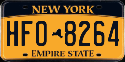 NY license plate HFO8264