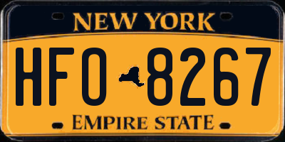 NY license plate HFO8267