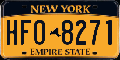 NY license plate HFO8271