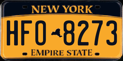 NY license plate HFO8273