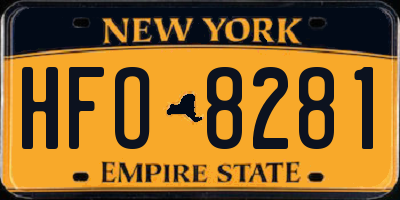 NY license plate HFO8281