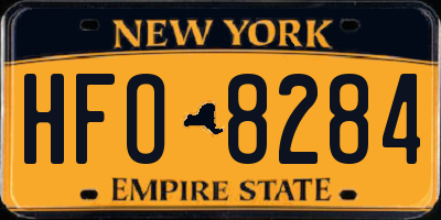 NY license plate HFO8284