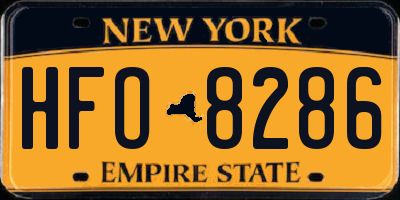 NY license plate HFO8286
