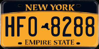 NY license plate HFO8288