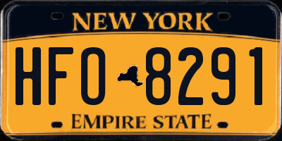 NY license plate HFO8291