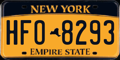 NY license plate HFO8293