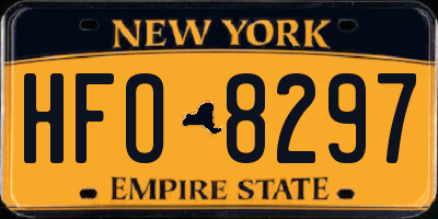 NY license plate HFO8297