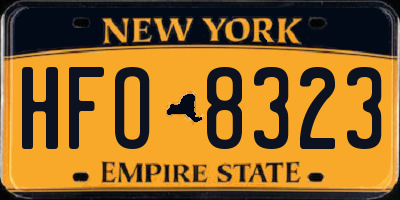 NY license plate HFO8323