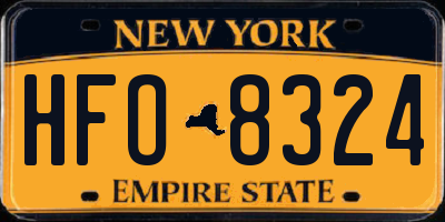 NY license plate HFO8324