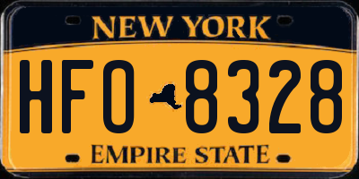 NY license plate HFO8328