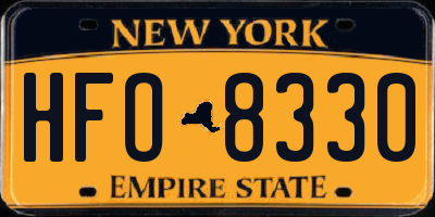 NY license plate HFO8330