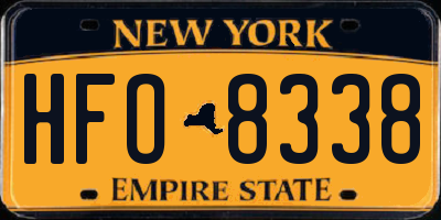 NY license plate HFO8338