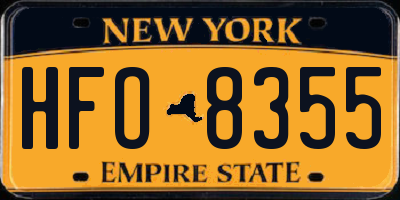 NY license plate HFO8355