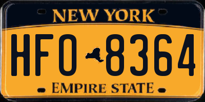 NY license plate HFO8364
