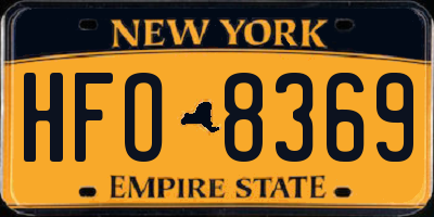 NY license plate HFO8369