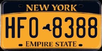 NY license plate HFO8388