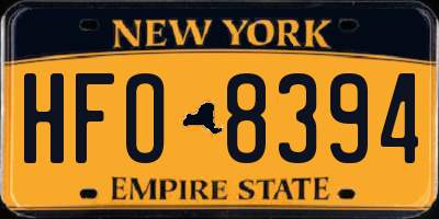 NY license plate HFO8394