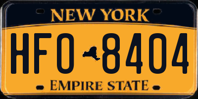 NY license plate HFO8404