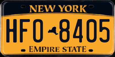 NY license plate HFO8405