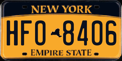 NY license plate HFO8406