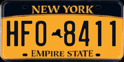 NY license plate HFO8411