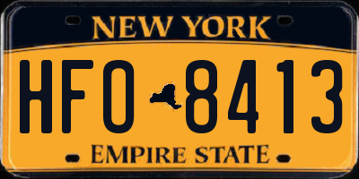 NY license plate HFO8413