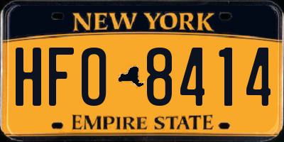 NY license plate HFO8414