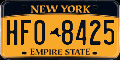 NY license plate HFO8425